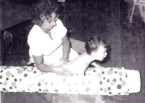 Ewen as a young boy being treated by Berta Bobath