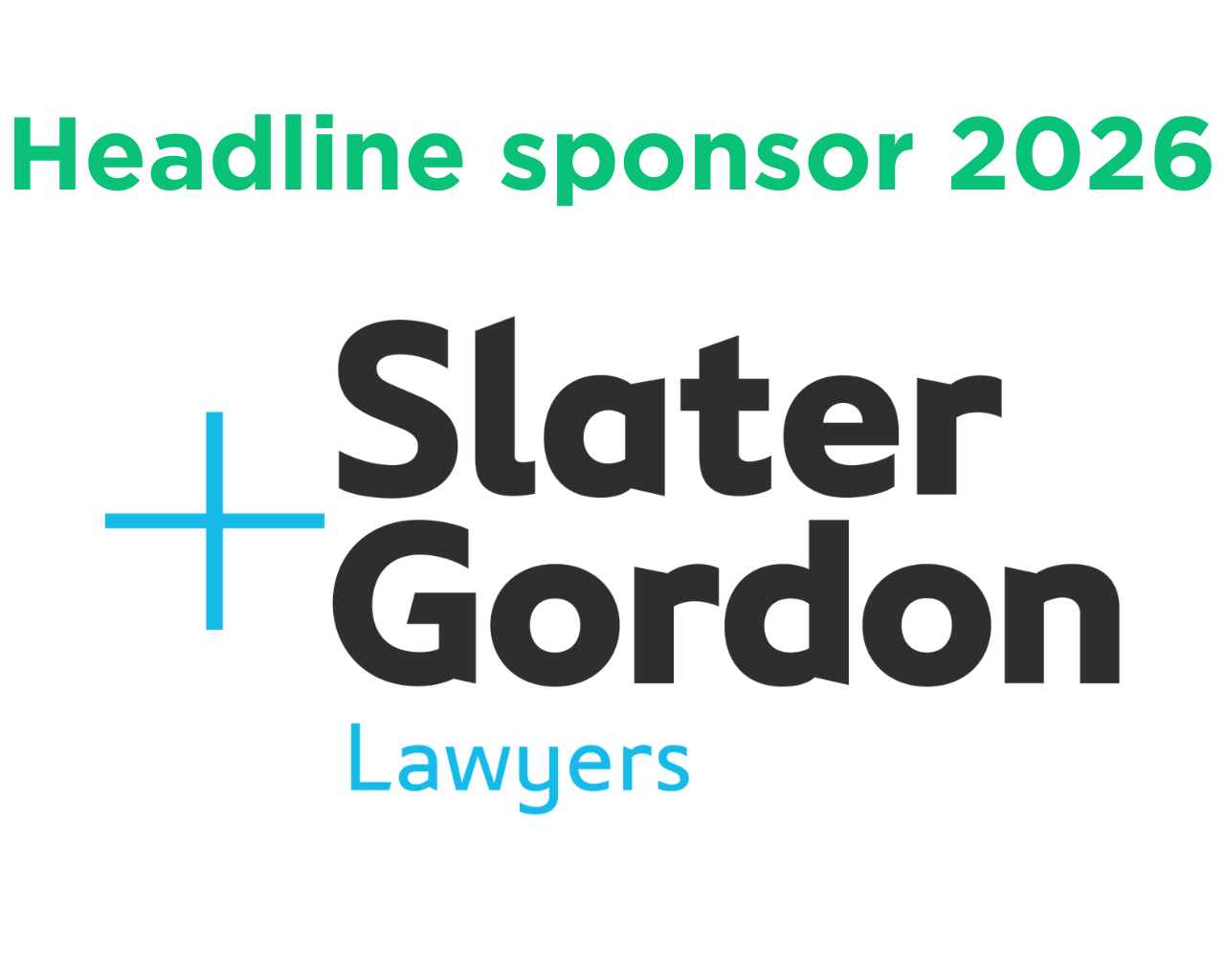 Headline sponsor 2026 Slater and Gordon Lawyers UK